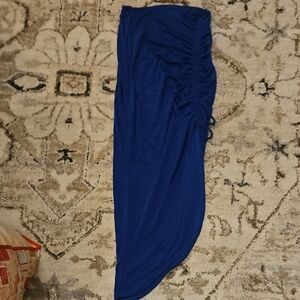 JLUXLABEL Asymmetrical Blue Skirt